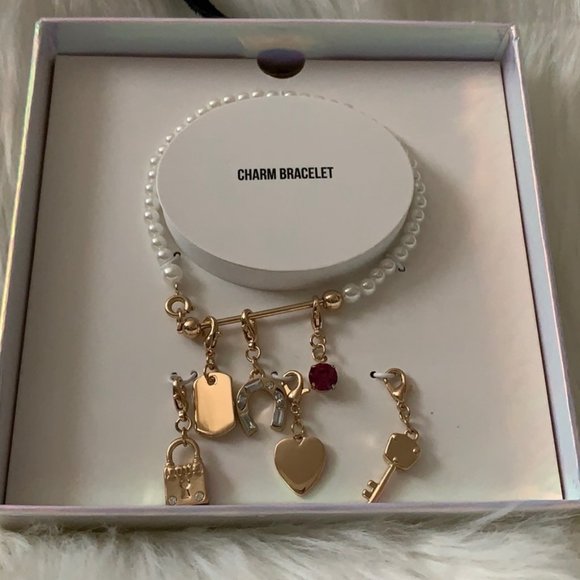 STEVEN MADDEN Faux Pearl Charm Bracelet Set - Picture 2 of 3